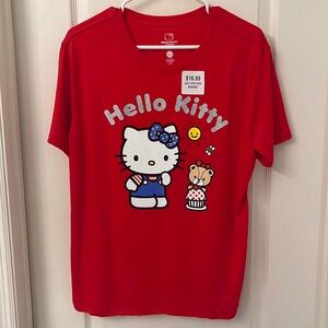 New Hello Kitty July 4th Large Red T-shirt